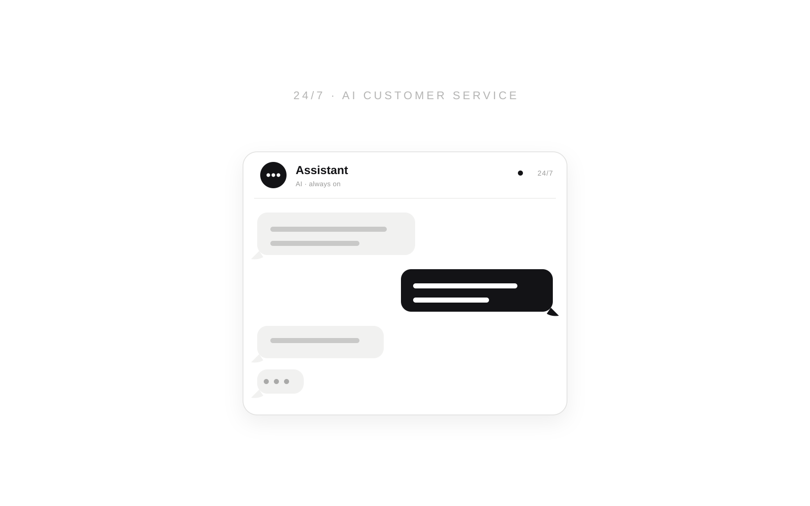 24/7 Customer Service via AI Chatbot